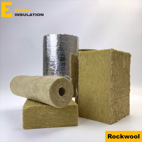 50mmの厚さの防水ロックウール断熱材パイプ保温用ロックミネラルウール